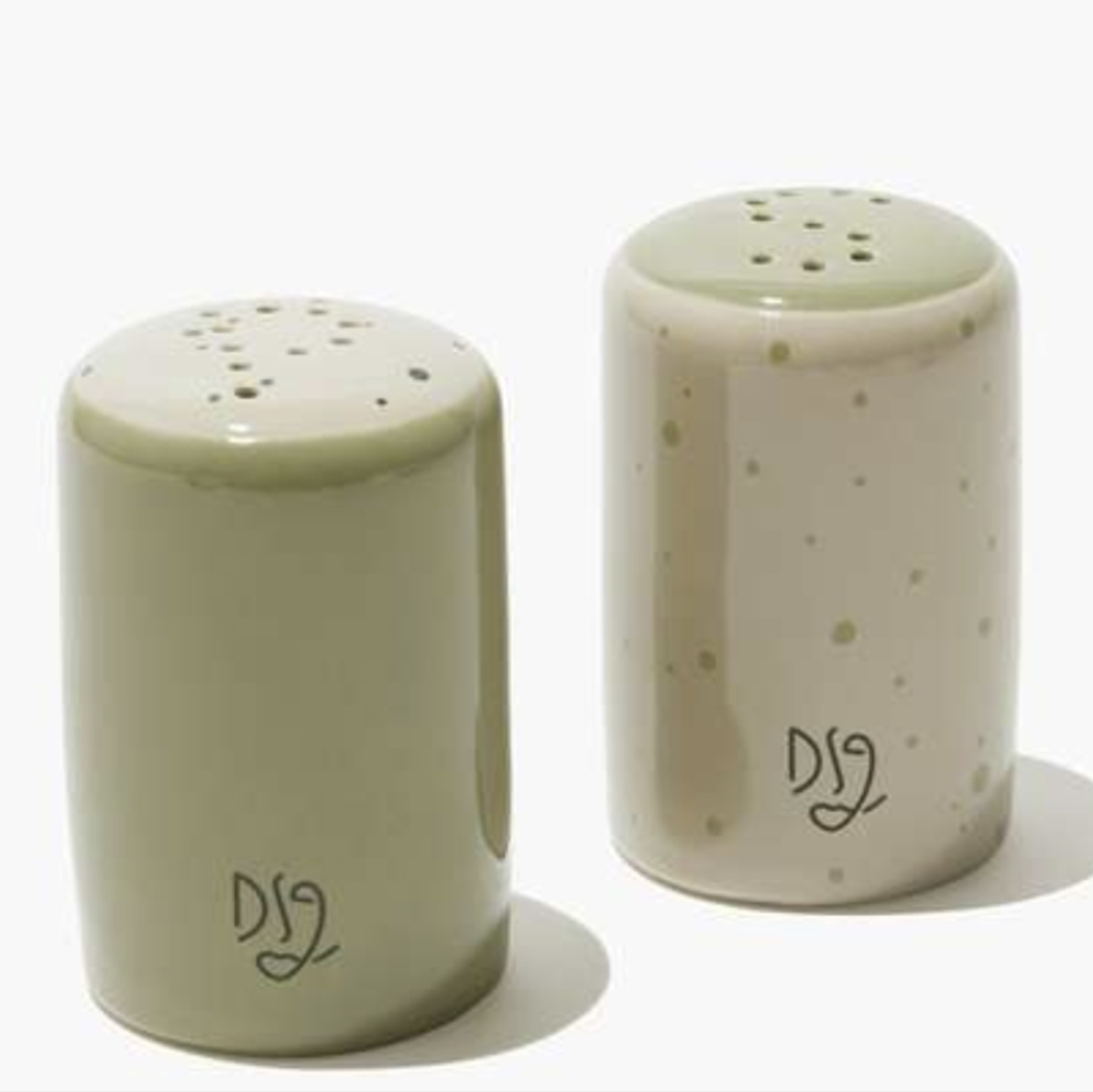 Darling Spring Stoneware Salt and Pepper Shakers, NIB